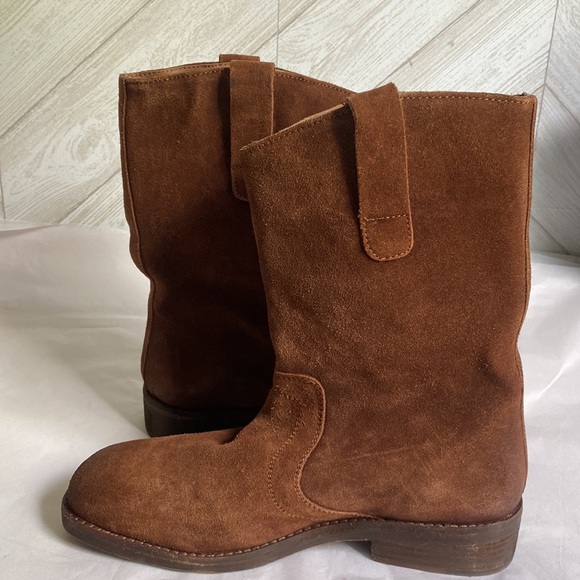 Free People Easton Equestrian boots suede brown tall 7 - Picture 6 of 10
